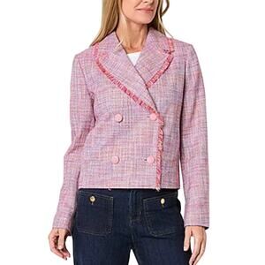 Liz Claiborne Womens Regular Fit Spring Multi Blazer Size 14
